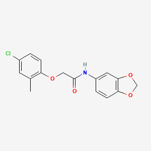 molecular formula C16H14ClNO4 B5691569 N-1,3-benzodioxol-5-yl-2-(4-chloro-2-methylphenoxy)acetamide 