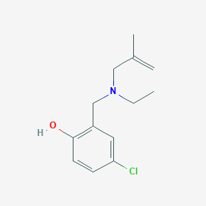 molecular formula C13H18ClNO B5691575 4-chloro-2-{[ethyl(2-methyl-2-propen-1-yl)amino]methyl}phenol 
