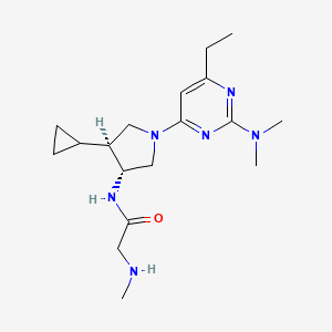 N~1~-{rel-(3R,4S)-4-cyclopropyl-1-[2-(dimethylamino)-6-ethyl-4-pyrimidinyl]-3-pyrrolidinyl}-N~2~-methylglycinamide dihydrochloride