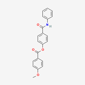 molecular formula C21H17NO4 B5691590 4-(anilinocarbonyl)phenyl 4-methoxybenzoate 