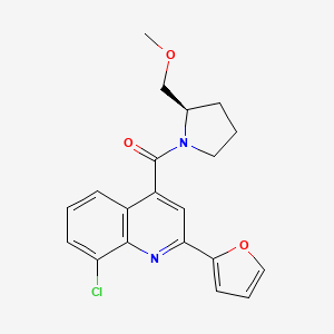 molecular formula C20H19ClN2O3 B5691605 8-chloro-2-(2-furyl)-4-{[(2R)-2-(methoxymethyl)-1-pyrrolidinyl]carbonyl}quinoline 