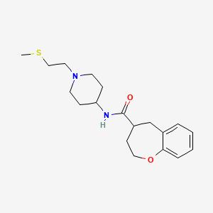 molecular formula C19H28N2O2S B5691613 N-{1-[2-(methylthio)ethyl]piperidin-4-yl}-2,3,4,5-tetrahydro-1-benzoxepine-4-carboxamide 