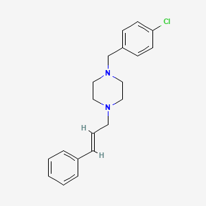 molecular formula C20H23ClN2 B5691615 1-(4-chlorobenzyl)-4-(3-phenyl-2-propen-1-yl)piperazine 