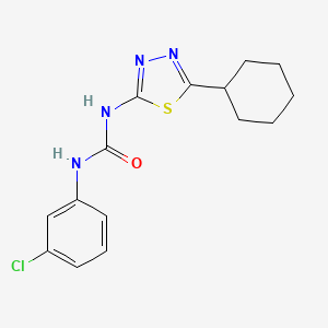 molecular formula C15H17ClN4OS B5691619 N-(3-chlorophenyl)-N'-(5-cyclohexyl-1,3,4-thiadiazol-2-yl)urea 