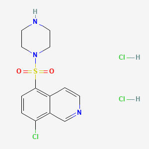 molecular formula C13H16Cl3N3O2S B569162 1-(8-氯异喹啉-5-磺酰基)哌嗪二盐酸盐 CAS No. 355115-40-1