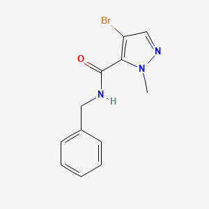 molecular formula C12H12BrN3O B5691629 N-benzyl-4-bromo-1-methyl-1H-pyrazole-5-carboxamide 