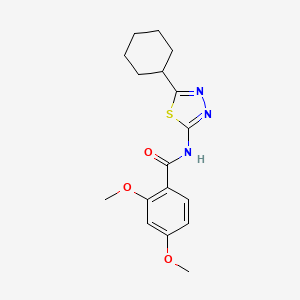 molecular formula C17H21N3O3S B5691644 N-(5-cyclohexyl-1,3,4-thiadiazol-2-yl)-2,4-dimethoxybenzamide 