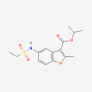 molecular formula C15H19NO5S B5691652 isopropyl 5-[(ethylsulfonyl)amino]-2-methyl-1-benzofuran-3-carboxylate 