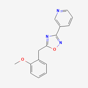molecular formula C15H13N3O2 B5691654 3-[5-(2-methoxybenzyl)-1,2,4-oxadiazol-3-yl]pyridine 