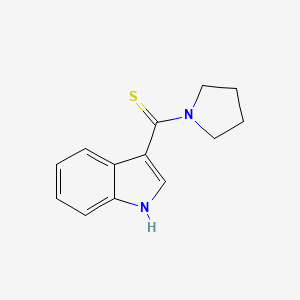 molecular formula C13H14N2S B5691659 3-(1-pyrrolidinylcarbonothioyl)-1H-indole 