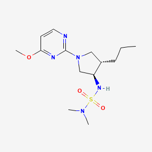 molecular formula C14H25N5O3S B5691667 N'-[rel-(3R,4S)-1-(4-methoxy-2-pyrimidinyl)-4-propyl-3-pyrrolidinyl]-N,N-dimethylsulfamide hydrochloride 