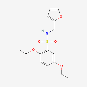 molecular formula C15H19NO5S B5691674 2,5-diethoxy-N-(2-furylmethyl)benzenesulfonamide 