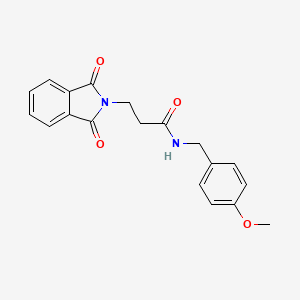 molecular formula C19H18N2O4 B5691677 3-(1,3-dioxo-1,3-dihydro-2H-isoindol-2-yl)-N-(4-methoxybenzyl)propanamide 