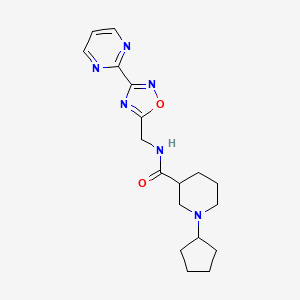 1-cyclopentyl-N-{[3-(2-pyrimidinyl)-1,2,4-oxadiazol-5-yl]methyl}-3-piperidinecarboxamide