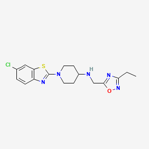 1-(6-chloro-1,3-benzothiazol-2-yl)-N-[(3-ethyl-1,2,4-oxadiazol-5-yl)methyl]piperidin-4-amine