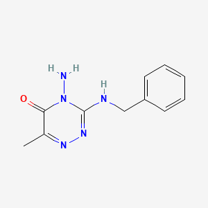 molecular formula C11H13N5O B5691728 4-amino-3-(benzylamino)-6-methyl-1,2,4-triazin-5(4H)-one 