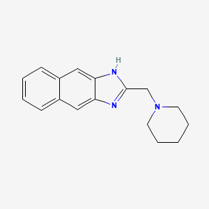 molecular formula C17H19N3 B5691756 2-(1-piperidinylmethyl)-1H-naphtho[2,3-d]imidazole 