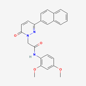 molecular formula C24H21N3O4 B5691781 N-(2,4-dimethoxyphenyl)-2-[3-(2-naphthyl)-6-oxo-1(6H)-pyridazinyl]acetamide 