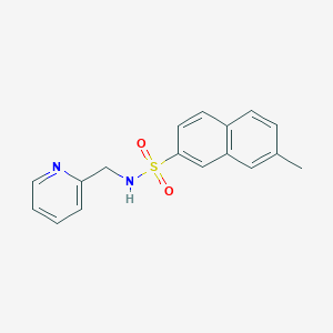 molecular formula C17H16N2O2S B5691793 7-methyl-N-(2-pyridinylmethyl)-2-naphthalenesulfonamide 