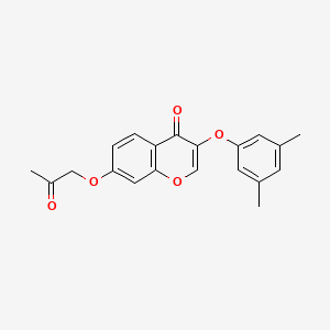 molecular formula C20H18O5 B5691802 3-(3,5-dimethylphenoxy)-7-(2-oxopropoxy)-4H-chromen-4-one 