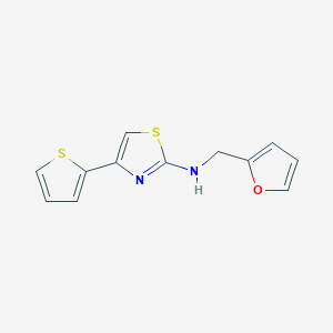 molecular formula C12H10N2OS2 B5691809 N-(2-furylmethyl)-4-(2-thienyl)-1,3-thiazol-2-amine 