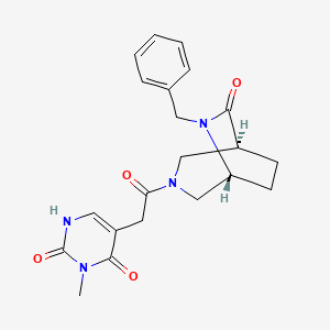 molecular formula C21H24N4O4 B5691817 5-{2-[(1S*,5R*)-6-benzyl-7-oxo-3,6-diazabicyclo[3.2.2]non-3-yl]-2-oxoethyl}-3-methylpyrimidine-2,4(1H,3H)-dione 