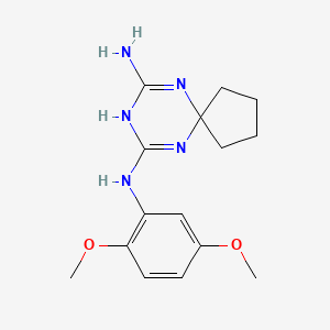 molecular formula C15H21N5O2 B5691846 N~7~-(2,5-dimethoxyphenyl)-6,8,10-triazaspiro[4.5]deca-6,8-diene-7,9-diamine 