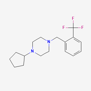 molecular formula C17H23F3N2 B5691868 1-cyclopentyl-4-[2-(trifluoromethyl)benzyl]piperazine CAS No. 5996-72-5