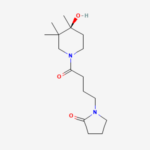 1-{4-[(4S)-4-hydroxy-3,3,4-trimethyl-1-piperidinyl]-4-oxobutyl}-2-pyrrolidinone