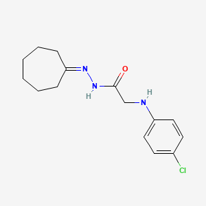 2-[(4-chlorophenyl)amino]-N'-cycloheptylideneacetohydrazide