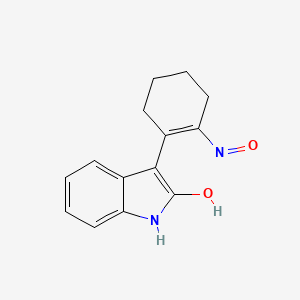 molecular formula C14H14N2O2 B5691895 3-[2-(hydroxyimino)cyclohexylidene]-1,3-dihydro-2H-indol-2-one 