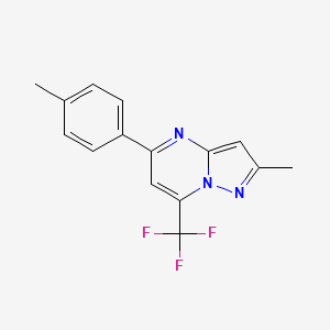 molecular formula C15H12F3N3 B5691910 2-methyl-5-(4-methylphenyl)-7-(trifluoromethyl)pyrazolo[1,5-a]pyrimidine 