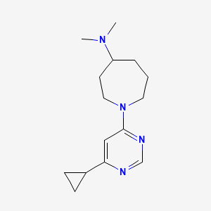molecular formula C15H24N4 B5691949 1-(6-cyclopropylpyrimidin-4-yl)-N,N-dimethylazepan-4-amine 