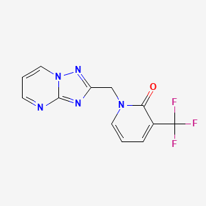 molecular formula C12H8F3N5O B5691950 1-([1,2,4]triazolo[1,5-a]pyrimidin-2-ylmethyl)-3-(trifluoromethyl)pyridin-2(1H)-one 
