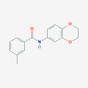 molecular formula C16H15NO3 B5691953 N-(2,3-dihydro-1,4-benzodioxin-6-yl)-3-methylbenzamide 