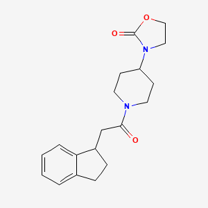 3-[1-(2,3-dihydro-1H-inden-1-ylacetyl)-4-piperidinyl]-1,3-oxazolidin-2-one