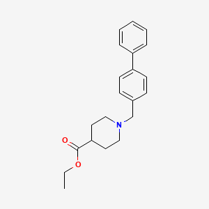 molecular formula C21H25NO2 B5691974 ethyl 1-(4-biphenylylmethyl)-4-piperidinecarboxylate 