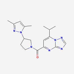 5-{[3-(3,5-dimethyl-1H-pyrazol-1-yl)-1-pyrrolidinyl]carbonyl}-7-isopropyl[1,2,4]triazolo[1,5-a]pyrimidine