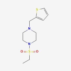 molecular formula C11H18N2O2S2 B5692008 1-(ethylsulfonyl)-4-(2-thienylmethyl)piperazine 