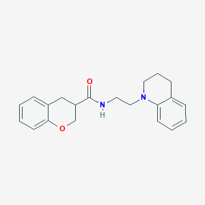 molecular formula C21H24N2O2 B5692014 N-[2-(3,4-dihydroquinolin-1(2H)-yl)ethyl]chromane-3-carboxamide 