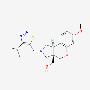 molecular formula C19H25N3O3S B5692026 [(3aS*,9bS*)-2-[(4-isopropyl-1,2,3-thiadiazol-5-yl)methyl]-7-methoxy-1,2,3,9b-tetrahydrochromeno[3,4-c]pyrrol-3a(4H)-yl]methanol 