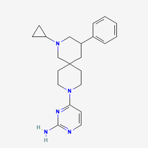 molecular formula C22H29N5 B5692034 4-(2-cyclopropyl-4-phenyl-2,9-diazaspiro[5.5]undec-9-yl)-2-pyrimidinamine 