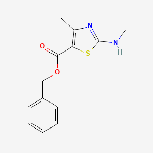 molecular formula C13H14N2O2S B5692044 benzyl 4-methyl-2-(methylamino)-1,3-thiazole-5-carboxylate 