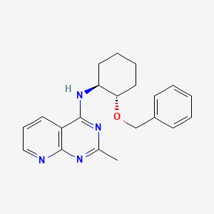 molecular formula C21H24N4O B5692050 N-[(1S,2S)-2-(benzyloxy)cyclohexyl]-2-methylpyrido[2,3-d]pyrimidin-4-amine 