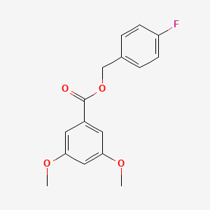 molecular formula C16H15FO4 B5692059 4-fluorobenzyl 3,5-dimethoxybenzoate 