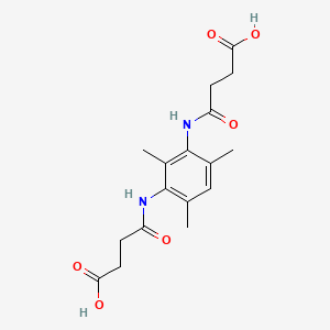 molecular formula C17H22N2O6 B5692086 4,4'-[(2,4,6-trimethyl-1,3-phenylene)diimino]bis(4-oxobutanoic acid) 