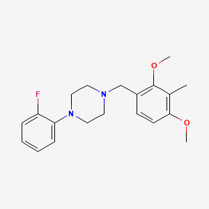 molecular formula C20H25FN2O2 B5692087 1-(2,4-dimethoxy-3-methylbenzyl)-4-(2-fluorophenyl)piperazine 