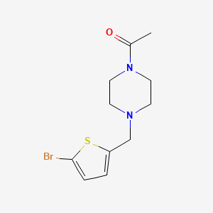 molecular formula C11H15BrN2OS B5692108 1-acetyl-4-[(5-bromo-2-thienyl)methyl]piperazine 