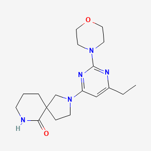 molecular formula C18H27N5O2 B5692122 2-[6-ethyl-2-(4-morpholinyl)-4-pyrimidinyl]-2,7-diazaspiro[4.5]decan-6-one 