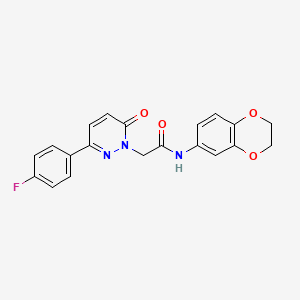 molecular formula C20H16FN3O4 B5692123 N-(2,3-dihydro-1,4-benzodioxin-6-yl)-2-[3-(4-fluorophenyl)-6-oxo-1(6H)-pyridazinyl]acetamide 